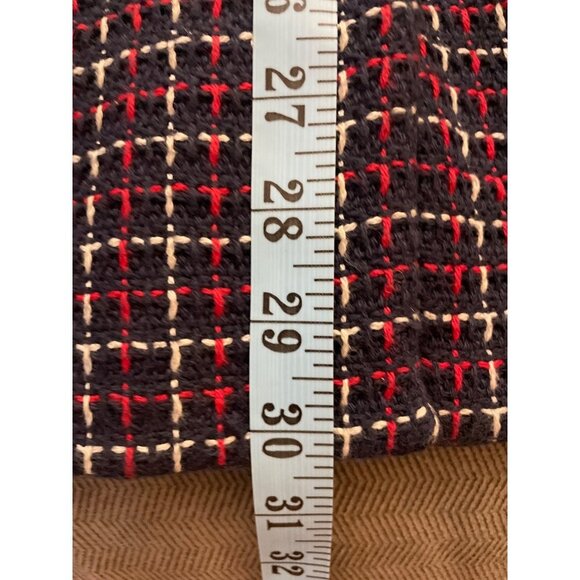 Vintage 90s Austin Reed Red White Blue Cotton Tweed Blazer - Picture 9 of 9